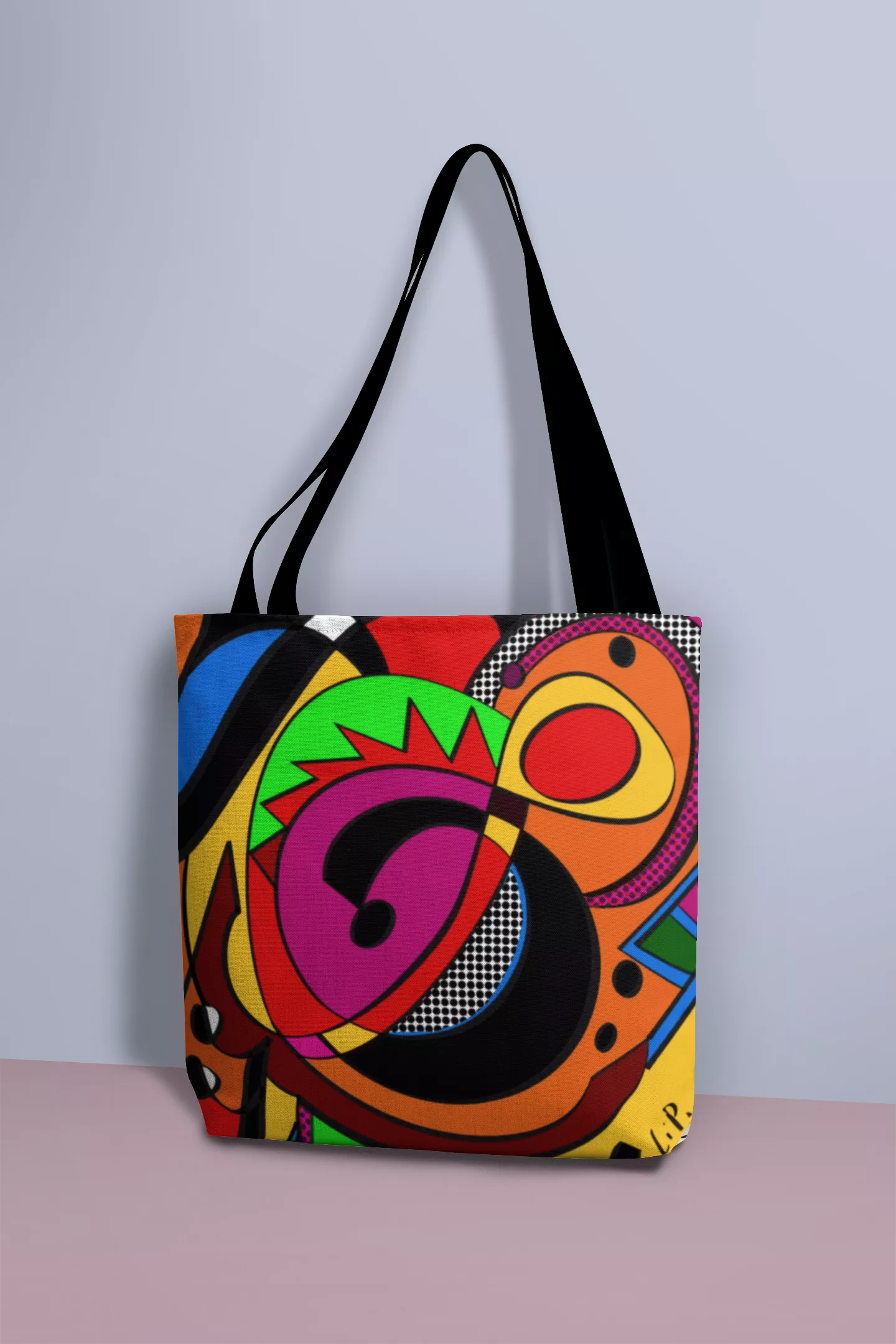 23B006 music notations Tote bag 音乐符号托特包