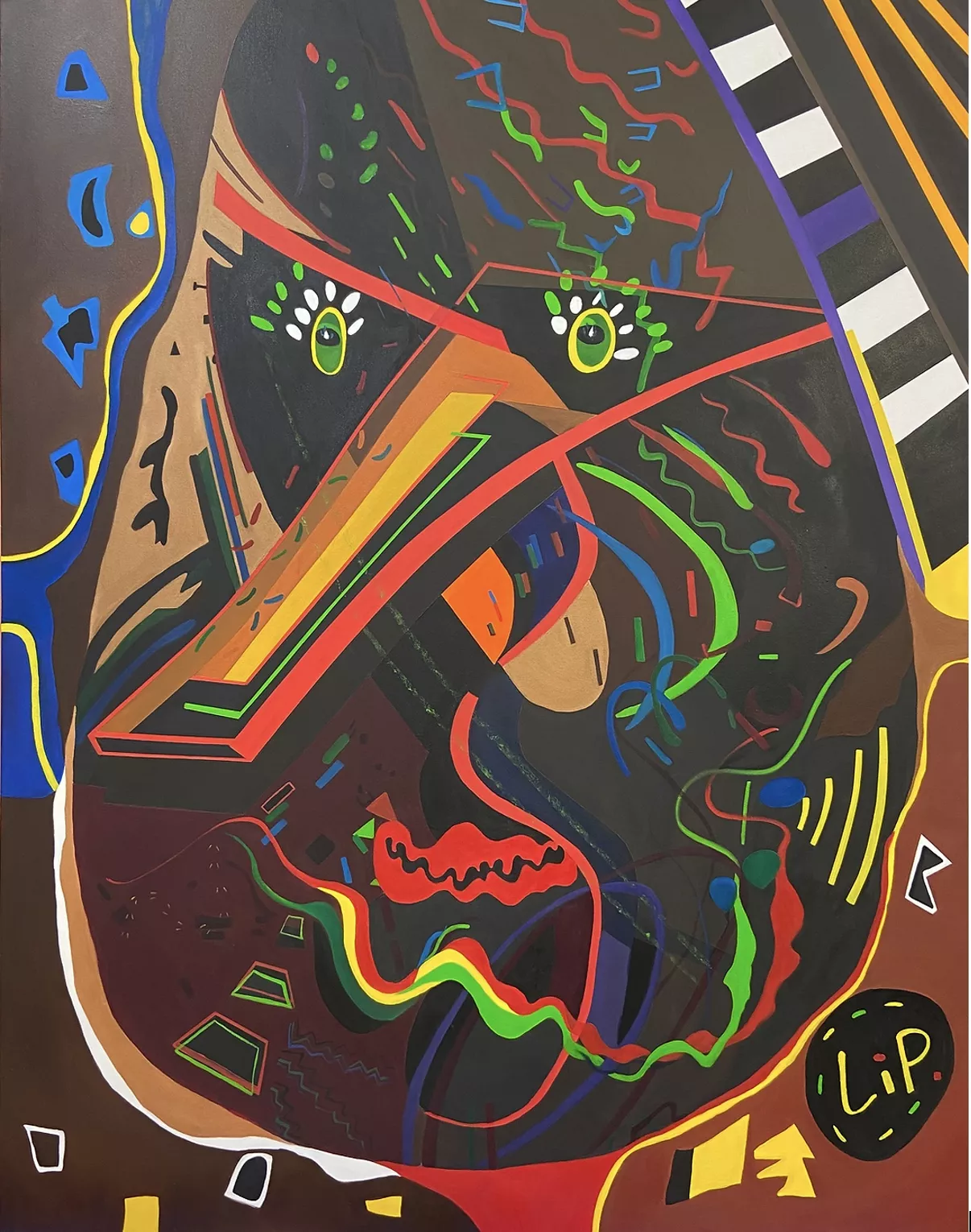 Self-portrait, while I’m having synesthesia. All about love, Maurice Ravel - Miroirs No. 1, Noctuelles (Moths) 拉威尔夜蛾联觉自画像:一切关于爱，拉威尔-镜子组曲一号，夜蛾，2022 oil paint on canvas 油画 140X180cm