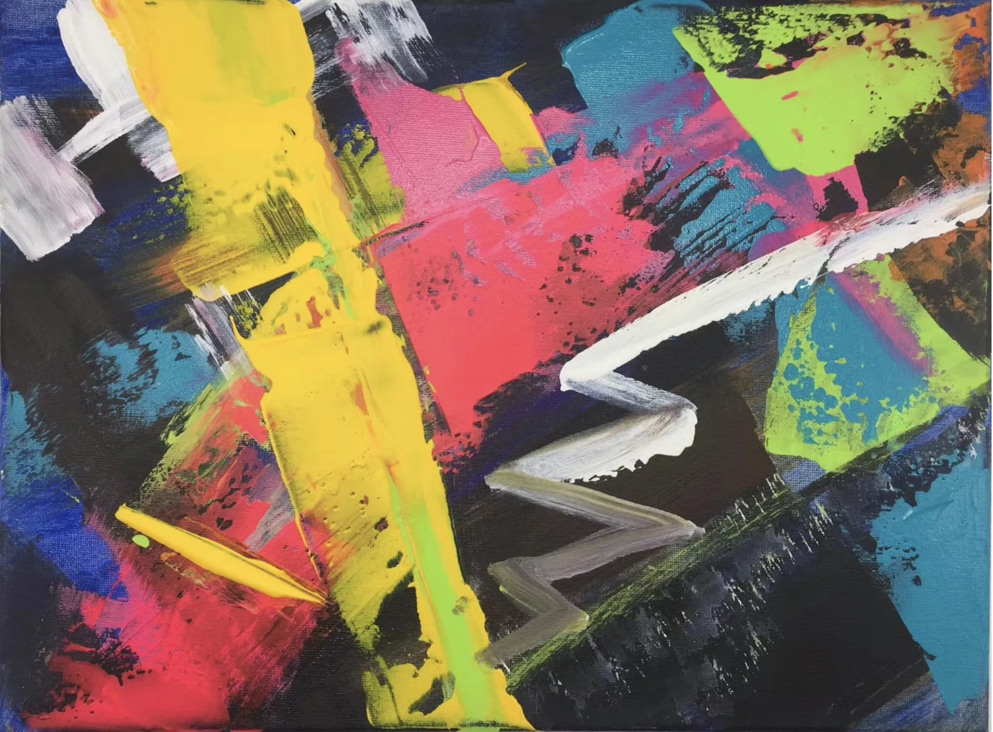 Characters tell- Surprise 喜怒哀思悲恐惊系列之——惊 Acrylic on canvas丙烯