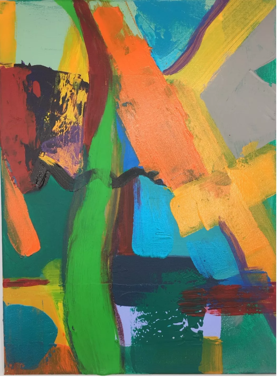 Characters tell- Think 喜怒哀思悲恐惊系列之——思 Acrylic on canvas丙烯 30X40cm