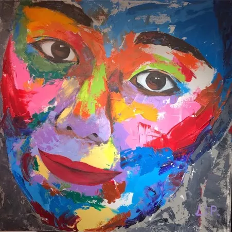 Miss Su Su 苏苏小姐 Acrylic on canvas丙烯 100X100cm
